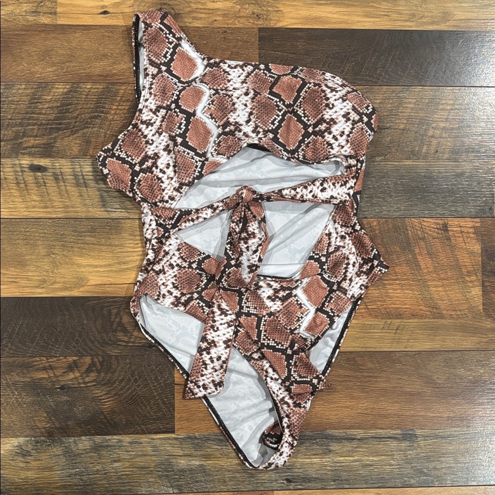 Snakeskin One-Piece Swimsuit